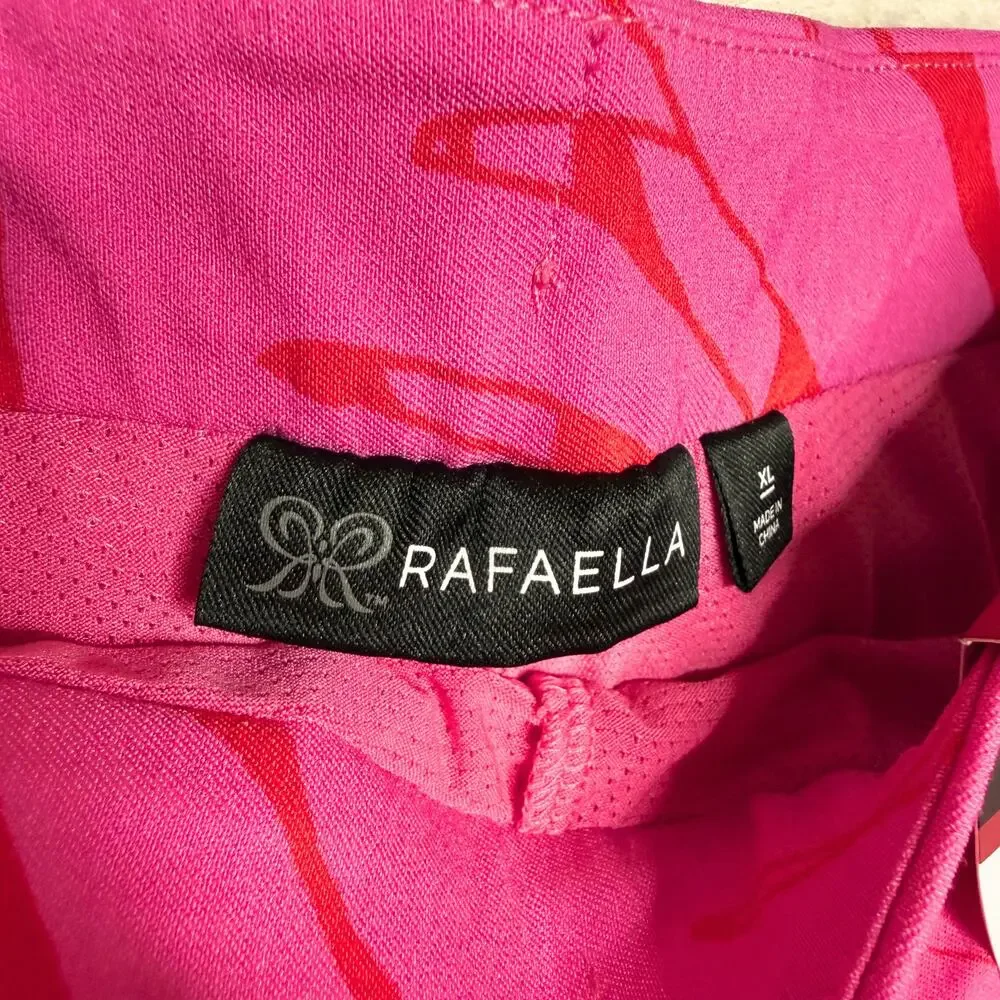 Rafaella Pink Floral Skort Size XL Golf Athleisure Outdoors Tennis Tropical Red - Picture 3 of 10